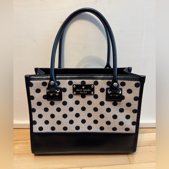 Kate Spade Polka Dot Tote Bag - Like New - Picture 1 of 9
